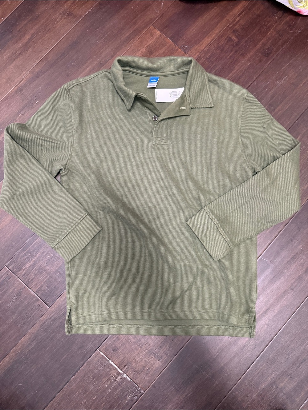 Old Navy Green Long Sleeve Polo Top
